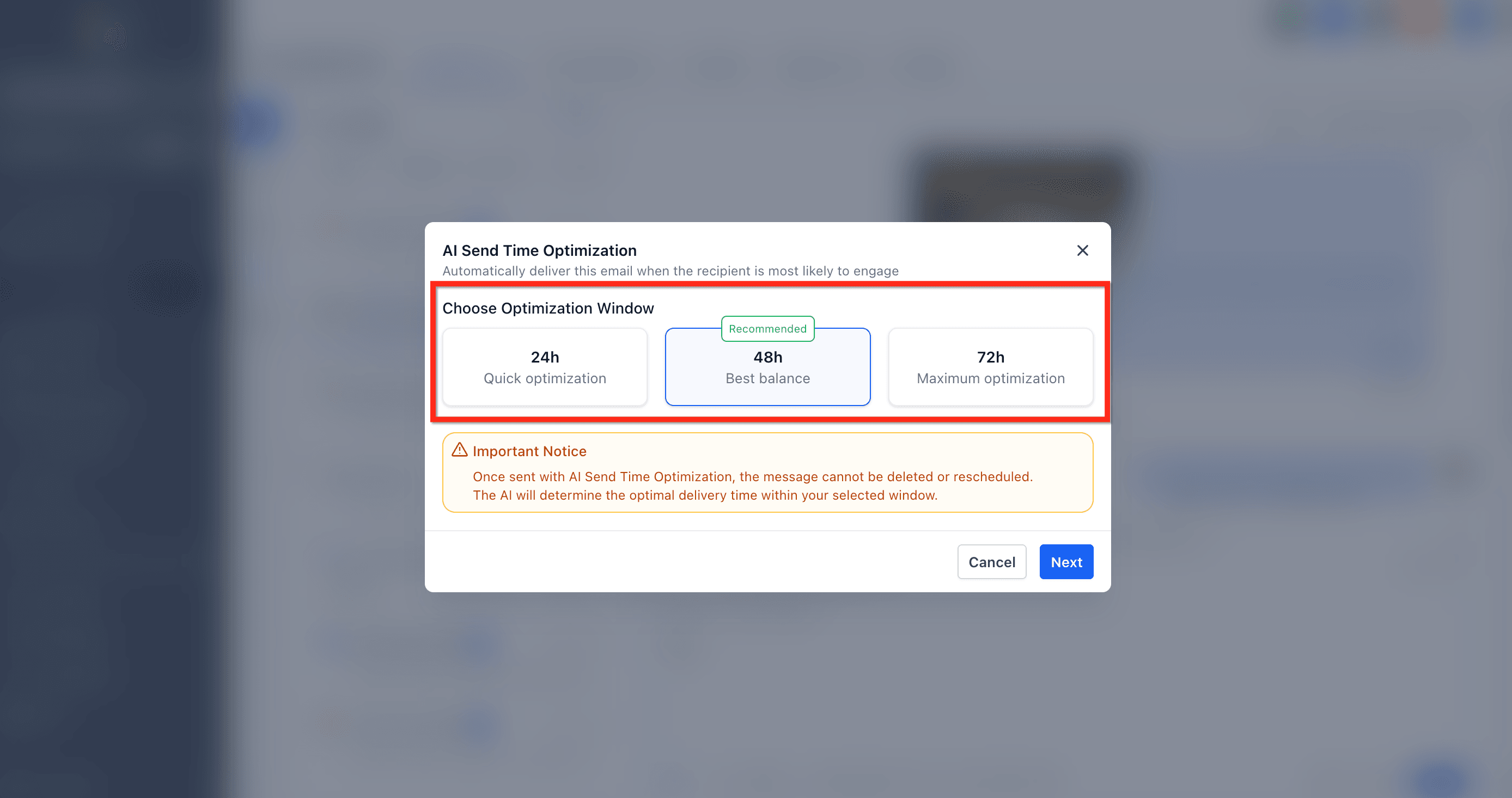 Diagrama comparativo de las tres ventanas de optimización: 12 horas, 48 horas y 72 horas con sus respectivas ventajas
