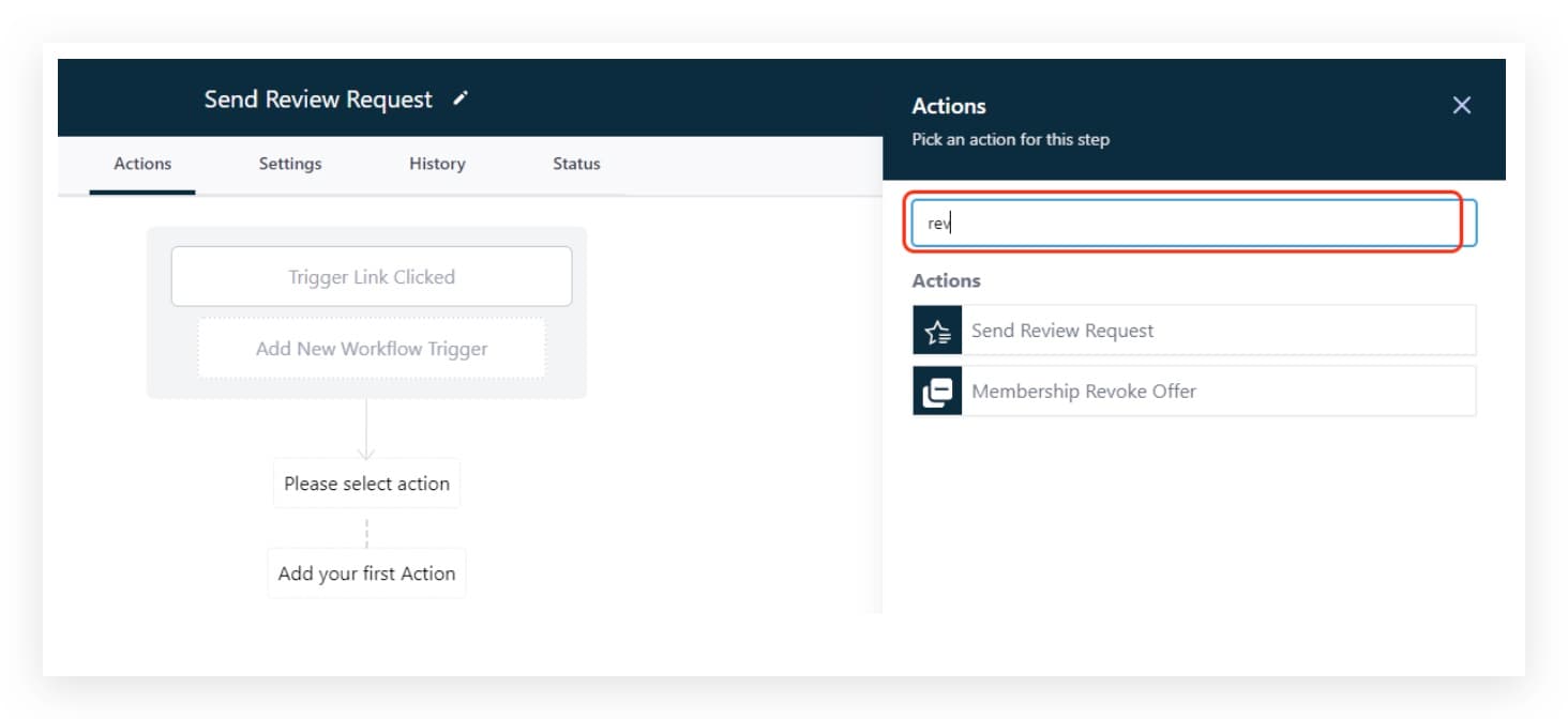 Vista del email de solicitud de reseña de cita tal como lo recibe el contacto
