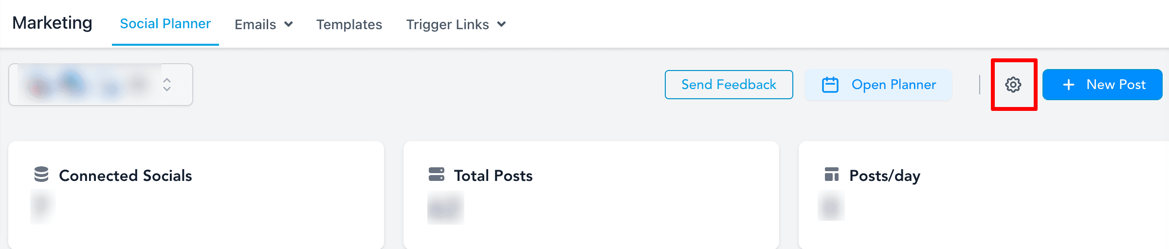 Email de reconexión del programador de redes sociales cuando una cuenta expira