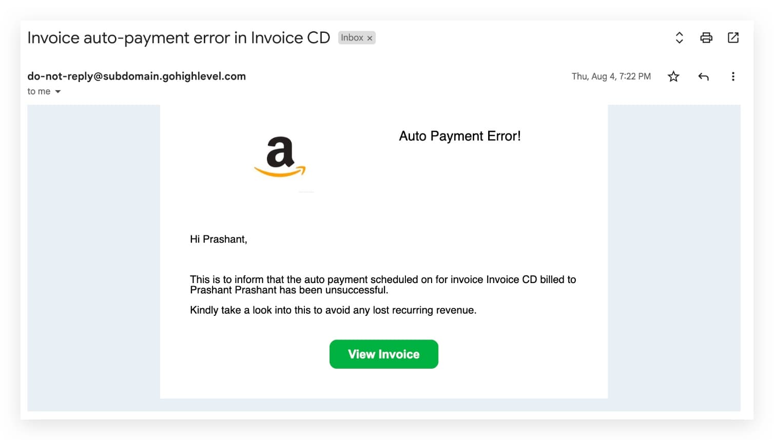 Notificación de nueva reseña recibida en la plataforma de reputación