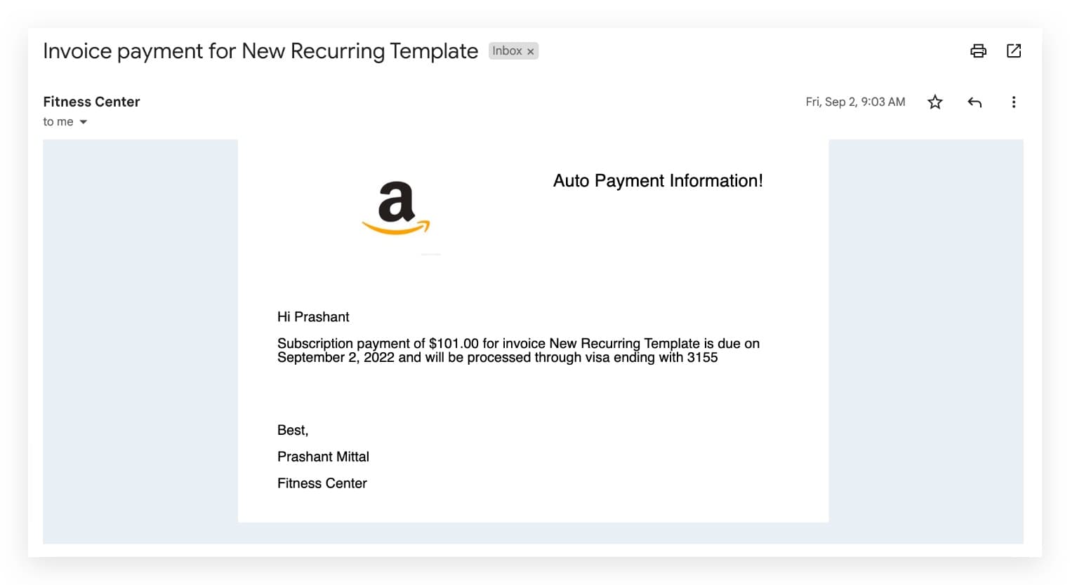 Detalle adicional del email de nueva reseña recibida en la cuenta