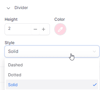 Configuración global de divisores