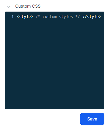 Sección CSS personalizado