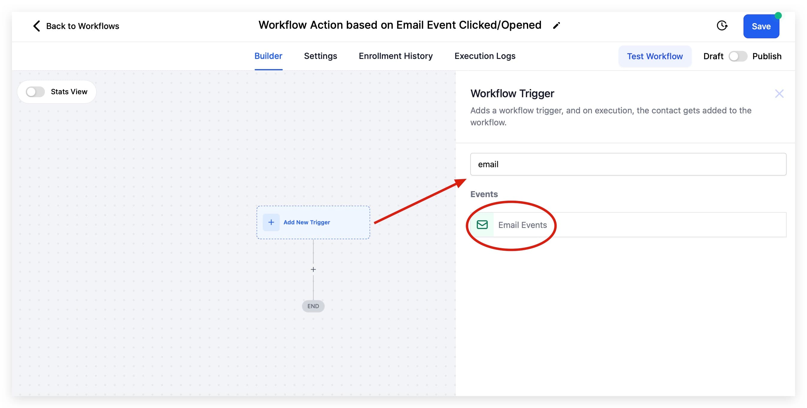 Crear o abrir un workflow en Automatización